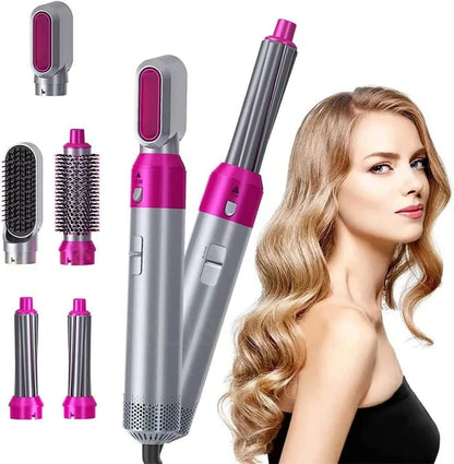 Product Title Multi-Function Hair Styling Tool with Interchangeable Attachments – Hair Dryer, Curler & Volumizing Brush Set