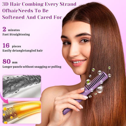 Meneflix™ Cordless Mini Hair Straightener Comb – Rechargeable, Travel-Friendly & Adjustable Heat