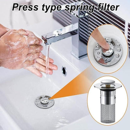 Stainless Steel Sink Hair Filter & Drain Stopper – Clog-Free Drain Solution