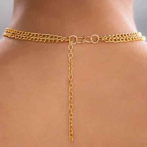 🖤 Black Crystal Set of Necklace & Earrings (Premium Finish) (Pack of 1)