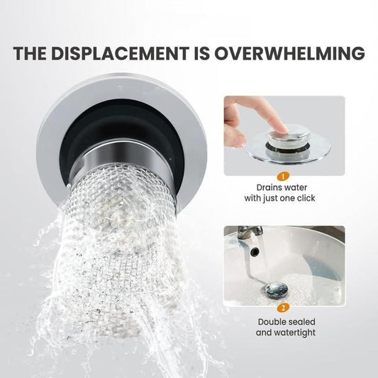 Stainless Steel Sink Hair Filter & Drain Stopper – Clog-Free Drain Solution