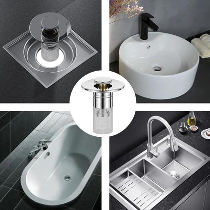 Stainless Steel Sink Hair Filter & Drain Stopper – Clog-Free Drain Solution
