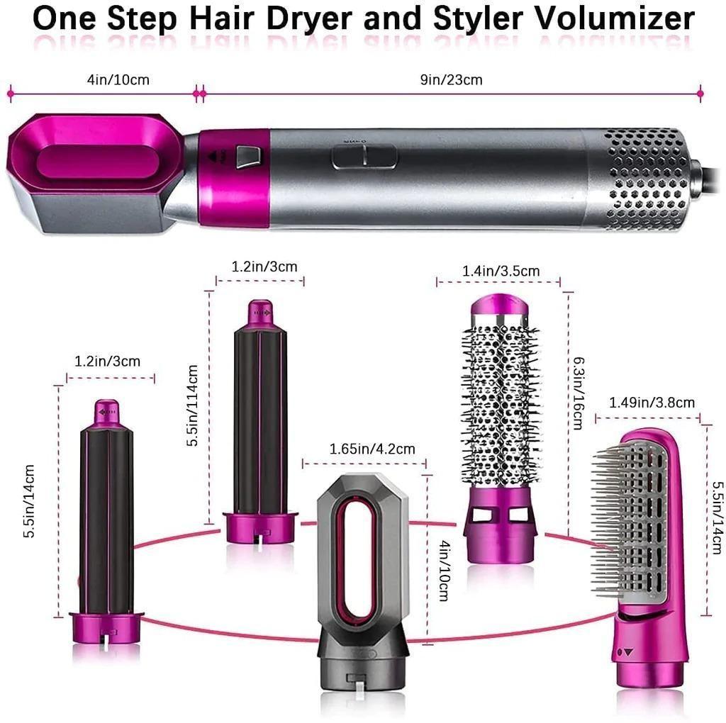 Product Title Multi-Function Hair Styling Tool with Interchangeable Attachments – Hair Dryer, Curler & Volumizing Brush Set