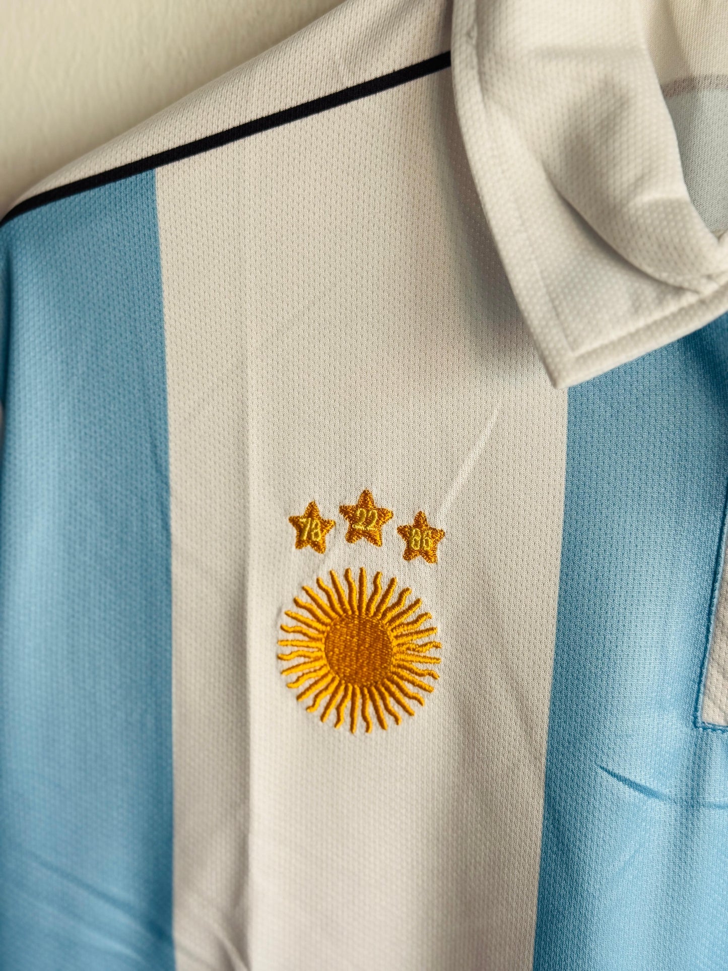 ARGENTINA VINTAGE POLO JERSEY | PREMIUM EMBROIDERED ZIP POLO
